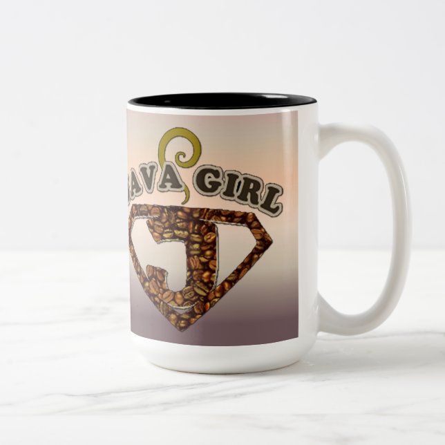 Caneca De Café Em Dois Tons Java Girl Coffee Humor Coffee Mug (Direita)