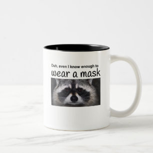Caneca De Café Em Dois Tons Java Raccon para o Covid 19
