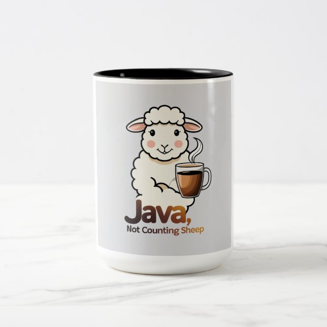 Caneca De Café Em Dois Tons Java Sheep Mug (Centro)