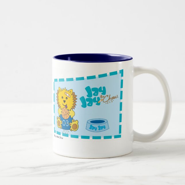 Caneca De Café Em Dois Tons JayJay o azul clássico da comida (Direita)