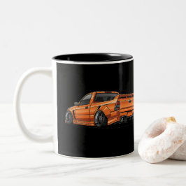 Caneca De Café Em Dois Tons JDM Sports Car Neon Sunset 80s Aesthetic Mug