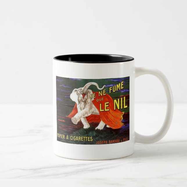 Caneca De Café Em Dois Tons Je Ne Fume Que Le Nil Elephant Ad (Direita)