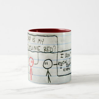 Caneca De Café Em Dois Tons Jeff é vermelho