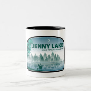 Caneca De Café Em Dois Tons Jenny Lake Grand Teton National Park Deer