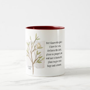 Caneca De Café Em Dois Tons Jeremiah, 29:11. Sei os planos que tenho para voc