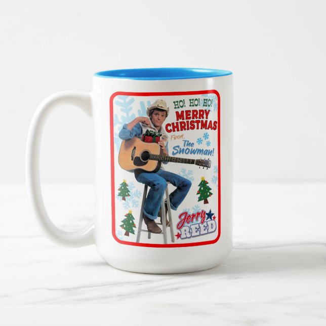 Caneca De Café Em Dois Tons Jerry Reed Felry Christmas Mug (Esquerda)