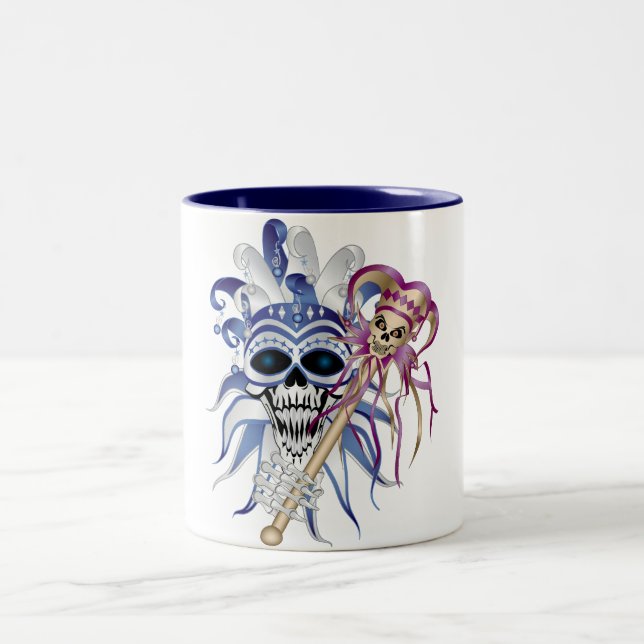 Caneca De Café Em Dois Tons Jester Skull (Centro)