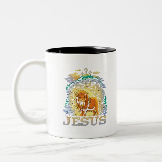 Caneca De Café Em Dois Tons Jesus (Esquerda)