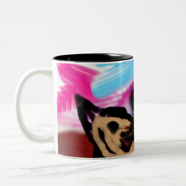 Caneca De Café Em Dois Tons Jesus ama alegria (Esquerda)