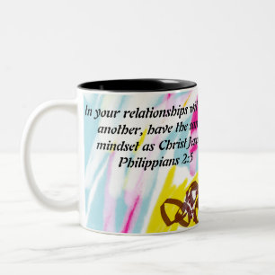 Caneca De Café Em Dois Tons Jesus ama o mundo