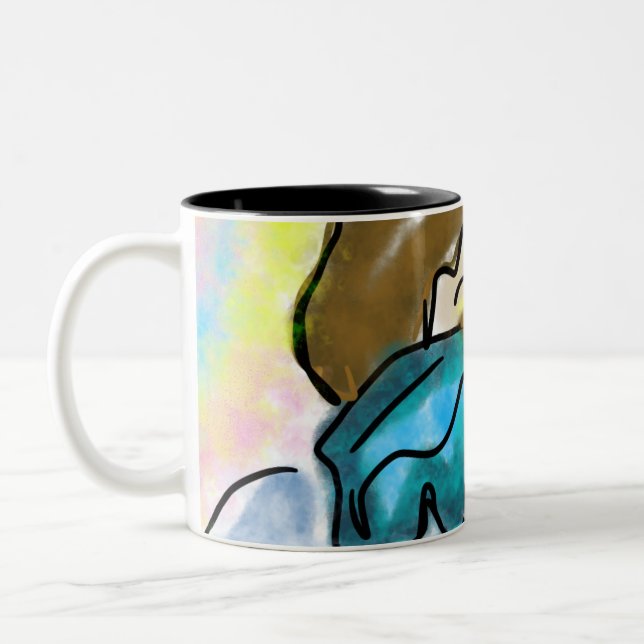 Caneca De Café Em Dois Tons Jesus, amigo do plano (Esquerda)