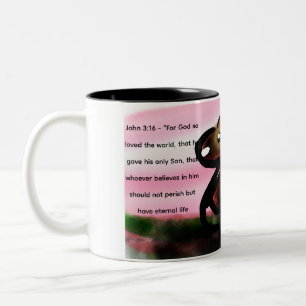 Caneca De Café Em Dois Tons Jesus aqui chama