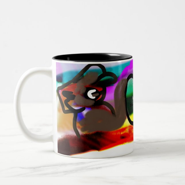 Caneca De Café Em Dois Tons Jesus aqui e ali (Esquerda)