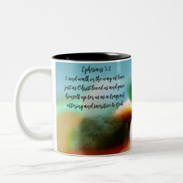 Caneca De Café Em Dois Tons Jesus caminha em  (Esquerda)