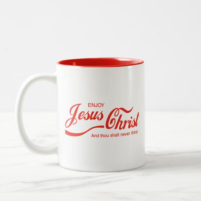 Caneca De Café Em Dois Tons Jesus Cristo (Esquerda)