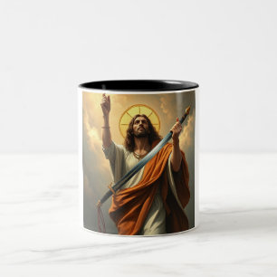 Caneca De Café Em Dois Tons Jesus Cristo é a Taça King 2-tone de Café