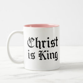 Caneca De Café Em Dois Tons Jesus Cristo É Rei Arte Grunge Gothic Blackletter