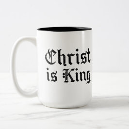 Caneca De Café Em Dois Tons Jesus Cristo É Rei Arte Grunge Gothic Blackletter