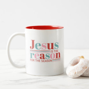 Caneca De Café Em Dois Tons Jesus é a Razão da Temporada