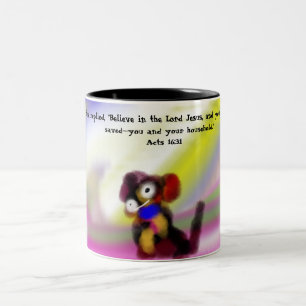 Caneca De Café Em Dois Tons Jesus é luz