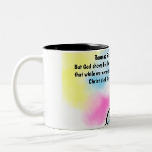 Caneca De Café Em Dois Tons Jesus está aqui
