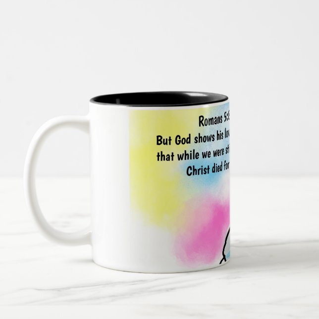 Caneca De Café Em Dois Tons Jesus está aqui  (Esquerda)