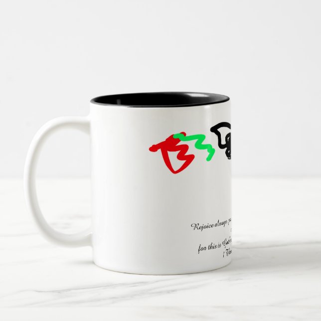 Caneca De Café Em Dois Tons jesus obrigado (Esquerda)