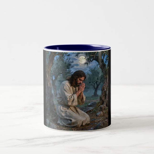 Caneca De Café Em Dois Tons Jesus orando (Centro)