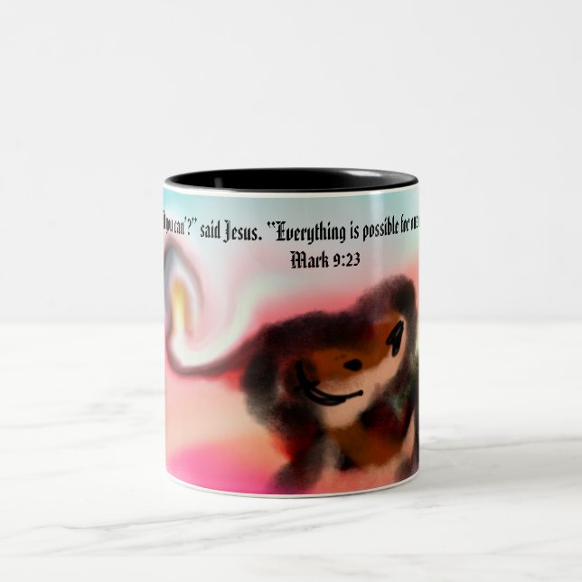 Caneca De Café Em Dois Tons Jesus pode (Centro)