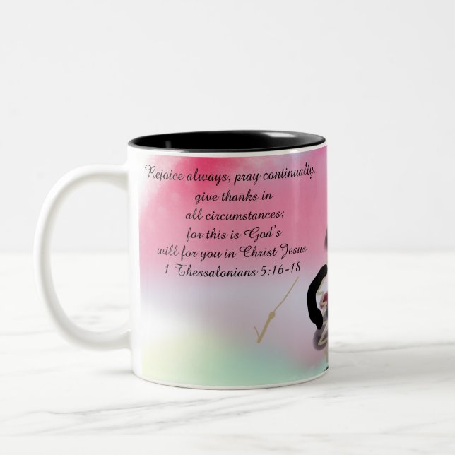 Caneca De Café Em Dois Tons Jesus regozijou-se (Esquerda)