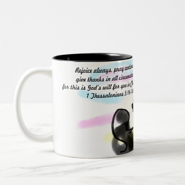 Caneca De Café Em Dois Tons Jesus rejubila (Esquerda)