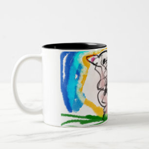 Caneca De Café Em Dois Tons jesus rosa do morto