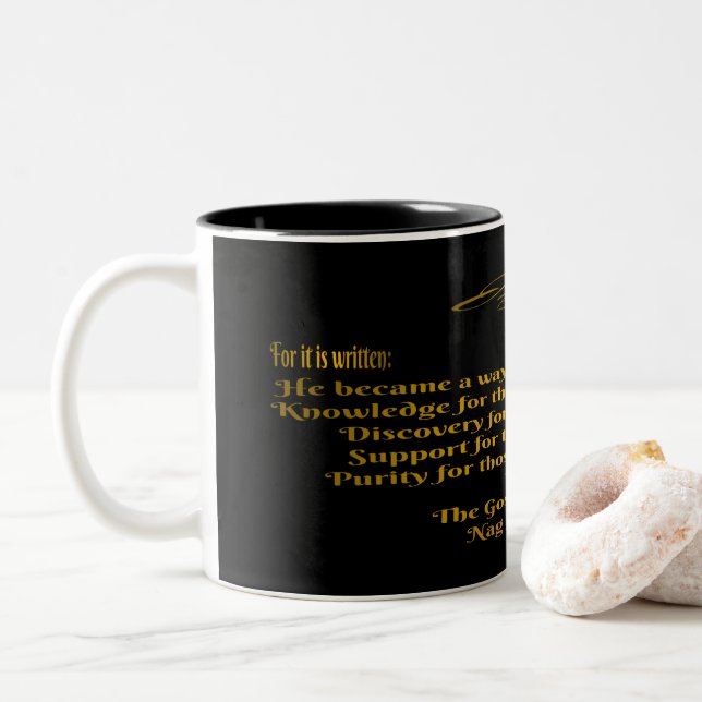 Caneca De Café Em Dois Tons Jesus se tornou (Com Donut)