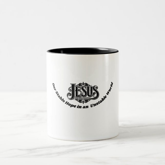 Caneca De Café Em Dois Tons Jesus Stable Hope Mug (Centro)
