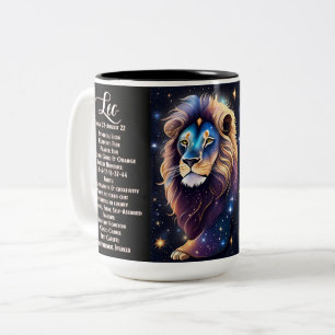 Caneca De Café Em Dois Tons Jewel Galaxy Zodiac Leo Personalizado