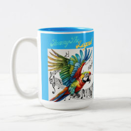 Caneca De Café Em Dois Tons Jimmy The Legend Coffee Mug, Parrot Cup, Música