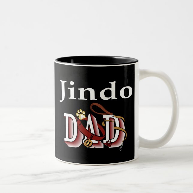 Caneca De Café Em Dois Tons Jindo Dog Pai Mug (Direita)