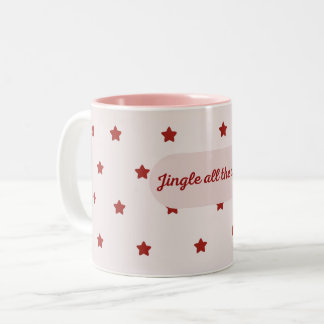 Caneca De Café Em Dois Tons “Jingle All the Way” Cozy Christmas Mug