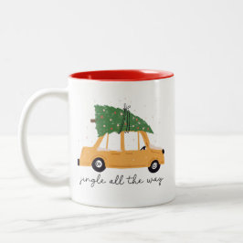 Caneca De Café Em Dois Tons Jingle All Way Christmas
