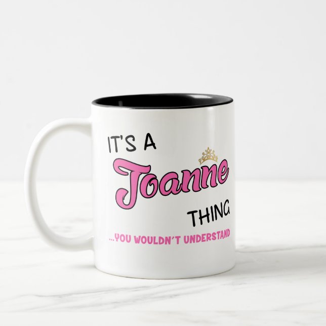 Caneca De Café Em Dois Tons Joanne, coisa que você não entenderia. (Esquerda)