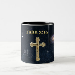 Caneca De Café Em Dois Tons João 3:16