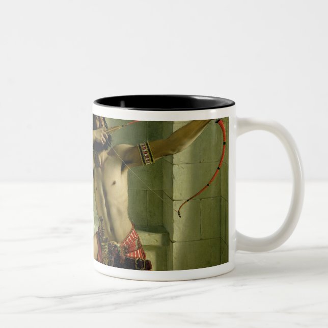 Caneca De Café Em Dois Tons Joash que dispara na seta da libertação, 1844 (Direita)