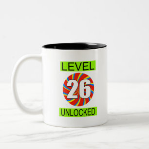 Caneca De Café Em Dois Tons Jogador de Computador Aniversário do 26º