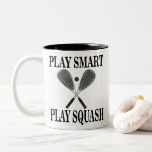Caneca De Café Em Dois Tons Jogador de Esportes de Squash