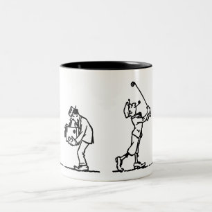 Caneca De Café Em Dois Tons Jogador de golfe - como um chefe