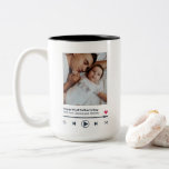 Caneca De Café Em Dois Tons Jogador de Música Personalizado de Fotografias do<br><div class="desc">Presente personalizado de Dia de os pais para o seu pai para celebrar o Dia de os pais. Quer seja para um novo papai, padrasto, pai antigo e clássico, ou pai a ser, a função de texto personalizada vai fazer você se cobrir. Você pode mudar o texto para o texto...</div>
