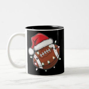 Caneca De Café Em Dois Tons Jogador de Natal para papais noeis e Homens
