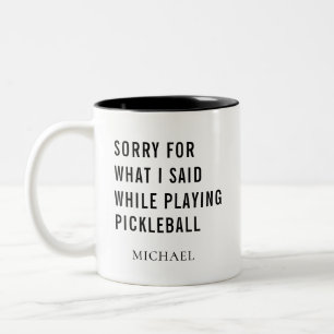Caneca De Café Em Dois Tons Jogador de Pickleball Gag Personalizado