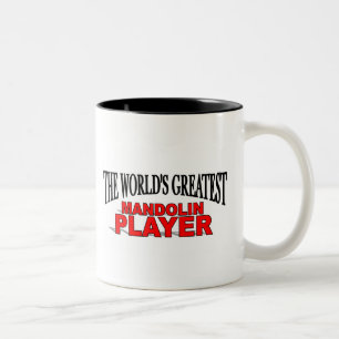 Caneca De Café Em Dois Tons Jogador do bandolim do mundo o grande