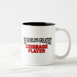 Caneca De Café Em Dois Tons Jogador do Cribbage do mundo o grande